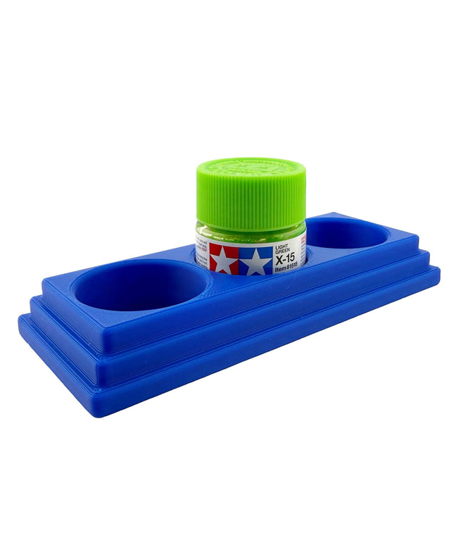 Jeff Did It 10ml Paint Bottle Holder - Holds 3 Bottles Compatible with Tamiya 10ml w Anti-Slip Rubber Feet - 3D Printed - Made in the USA