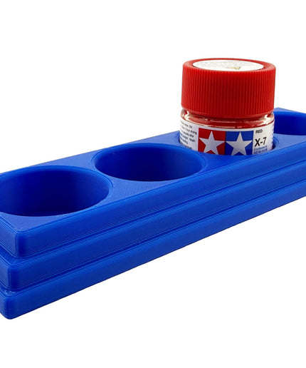 Jeff Did It 10ml Paint Bottle Holder L - Holds 4 Bottles Compatible with Tamiya 10ml w Anti-Slip Rubber Feet - 3D Printed - Made in the USA
