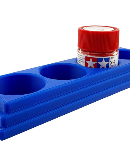 Jeff Did It 10ml Paint Bottle Holder L - Holds 4 Bottles Compatible with Tamiya 10ml w Anti-Slip Rubber Feet - 3D Printed - Made in the USA