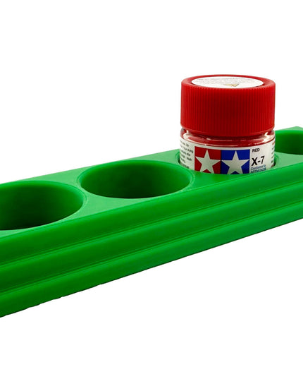 Jeff Did It 10ml Paint Bottle Holder L - Holds 4 Bottles Compatible with Tamiya 10ml w Anti-Slip Rubber Feet - 3D Printed - Made in the USA