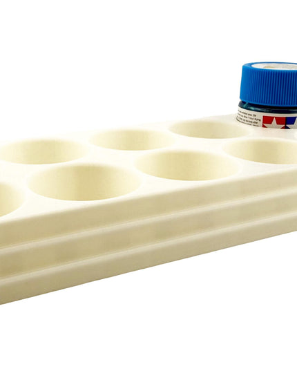 Jeff Did It 10ml Paint Bottle Holder - Holds 10 Bottles Compatible with Tamiya 10ml w Anti-Slip Rubber Feet - 3D Printed - Made in the USA