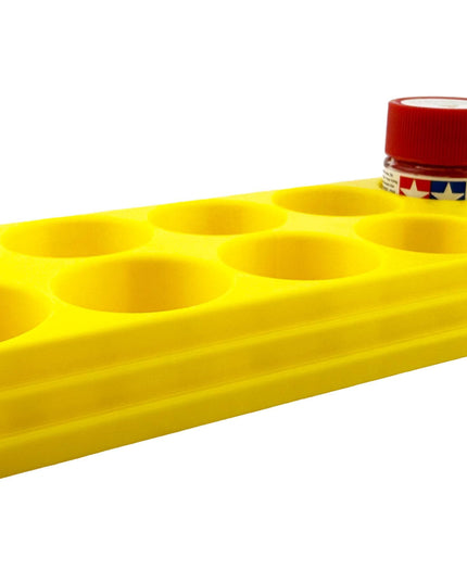 Jeff Did It 10ml Paint Bottle Holder - Holds 10 Bottles Compatible with Tamiya 10ml w Anti-Slip Rubber Feet - 3D Printed - Made in the USA