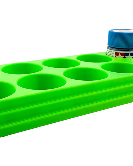 Jeff Did It 10ml Paint Bottle Holder - Holds 10 Bottles Compatible with Tamiya 10ml w Anti-Slip Rubber Feet - 3D Printed - Made in the USA