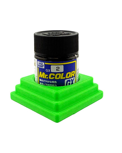Jeff Did It Mr Hobby Mr Color 10ml & 18ml Paint Bottle Holder - Holds 1 Mr Color 10ml/ 18ml Bottle w/Anti-Slip Rubber Feet - 3D Printed