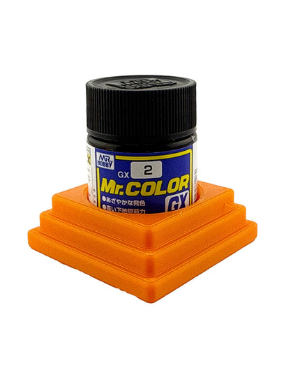 Jeff Did It Mr Hobby Mr Color 10ml & 18ml Paint Bottle Holder - Holds 1 Mr Color 10ml/ 18ml Bottle w/Anti-Slip Rubber Feet - 3D Printed