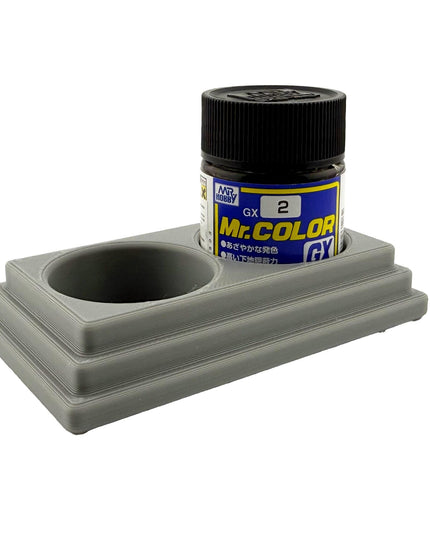 Jeff Did It Mr Hobby Mr Color 10ml & 18ml Paint Bottle Holder - Holds 2 Mr Color 10ml/ 18ml Bottles w/Anti-Slip Rubber Feet - 3D Printed