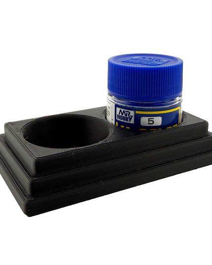 Jeff Did It Mr Hobby Mr Color 10ml & 18ml Paint Bottle Holder - Holds 2 Mr Color 10ml/ 18ml Bottles w/Anti-Slip Rubber Feet - 3D Printed