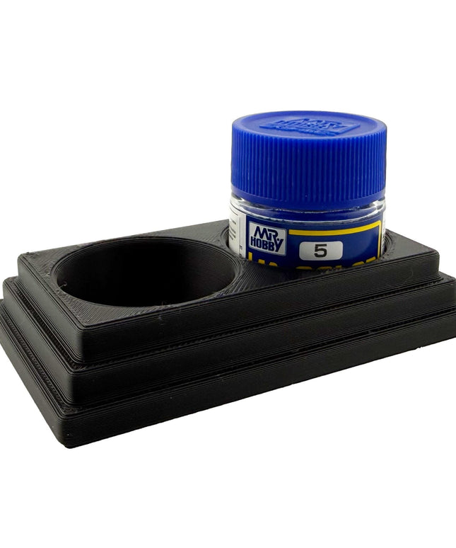 Jeff Did It Mr Hobby Mr Color 10ml & 18ml Paint Bottle Holder - Holds 2 Mr Color 10ml/ 18ml Bottles w/Anti-Slip Rubber Feet - 3D Printed