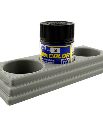 Jeff Did It Mr Hobby Mr Color 10ml & 18ml Paint Bottle Holder - Holds 3 Mr Color 10ml/ 18ml Bottles w/Anti-Slip Rubber Feet - 3D Printed