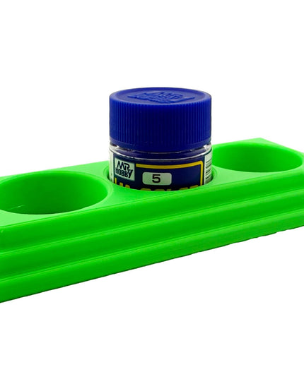 Jeff Did It Mr Hobby Mr Color 10ml & 18ml Paint Bottle Holder - Holds 3 Mr Color 10ml/ 18ml Bottles w/Anti-Slip Rubber Feet - 3D Printed