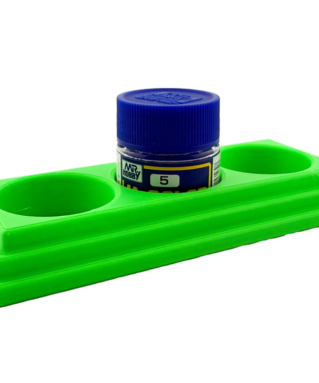Jeff Did It Mr Hobby Mr Color 10ml & 18ml Paint Bottle Holder - Holds 3 Mr Color 10ml/ 18ml Bottles w/Anti-Slip Rubber Feet - 3D Printed