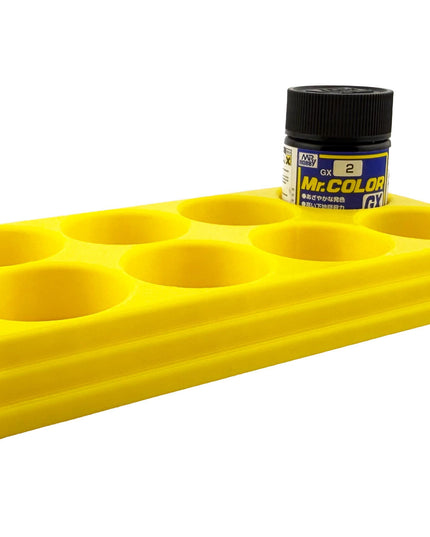 Jeff Did It Mr Hobby Mr Color 10ml & 18ml Paint Bottle Holder - Holds 8 Mr Color 10ml/ 18ml Bottles w/Anti-Slip Rubber Feet - 3D Printed