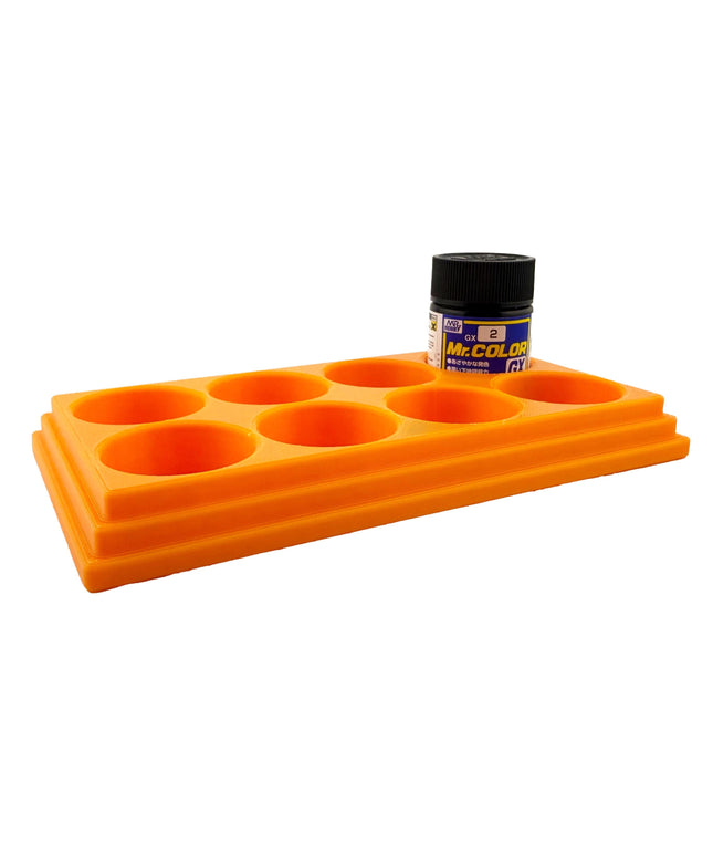 Jeff Did It Mr Hobby Mr Color 10ml & 18ml Paint Bottle Holder - Holds 8 Mr Color 10ml/ 18ml Bottles w/Anti-Slip Rubber Feet - 3D Printed