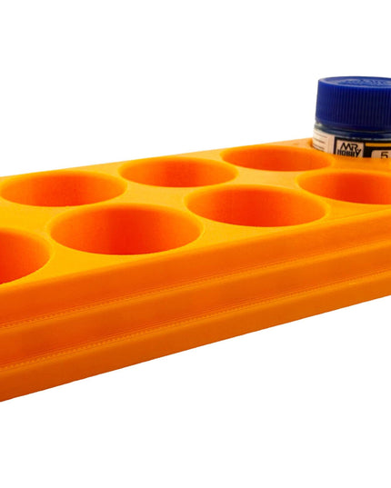 Jeff Did It Mr Hobby Mr Color 10ml & 18ml Paint Bottle Holder - Holds 10 Mr Color 10ml/ 18ml Bottles w/Anti-Slip Rubber Feet - 3D Printed