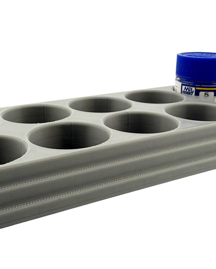 Jeff Did It Mr Hobby Mr Color 10ml & 18ml Paint Bottle Holder - Holds 10 Mr Color 10ml/ 18ml Bottles w/Anti-Slip Rubber Feet - 3D Printed