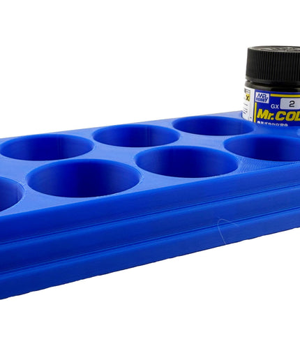 Jeff Did It Mr Hobby Mr Color 10ml & 18ml Paint Bottle Holder - Holds 10 Mr Color 10ml/ 18ml Bottles w/Anti-Slip Rubber Feet - 3D Printed