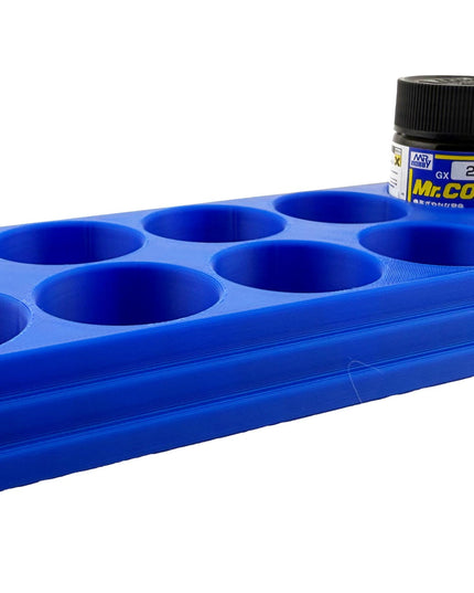 Jeff Did It Mr Hobby Mr Color 10ml & 18ml Paint Bottle Holder - Holds 10 Mr Color 10ml/ 18ml Bottles w/Anti-Slip Rubber Feet - 3D Printed
