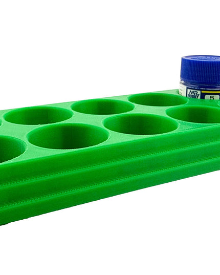 Jeff Did It Mr Hobby Mr Color 10ml & 18ml Paint Bottle Holder - Holds 10 Mr Color 10ml/ 18ml Bottles w/Anti-Slip Rubber Feet - 3D Printed