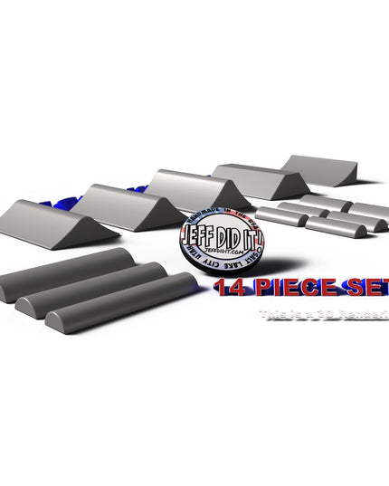 Jeff Did It - Micro RC Buggy / Truck Jumps, Ramps & Whoops Set - Perfect for Team Losi Micro Series, RC28’s and Micro RC’s - Made in the USA