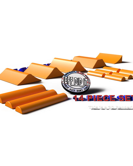 Jeff Did It - Micro RC Buggy / Truck Jumps, Ramps & Whoops Set - Perfect for Team Losi Micro Series, RC28’s and Micro RC’s - Made in the USA