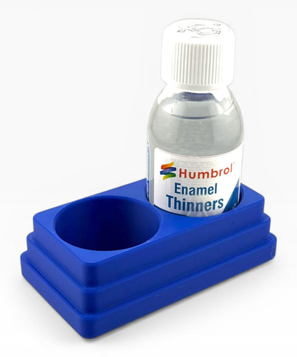Jeff Did It! 125ml Bottle Holder - Holds 2 Bottles Compatible with Humbrol 125ml Bottles w Anti-Slip Rubber Feet - 3D Printed - Made in USA