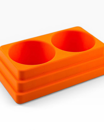 Jeff Did It! 125ml Bottle Holder - Holds 2 Bottles Compatible with Humbrol 125ml Bottles w Anti-Slip Rubber Feet - 3D Printed - Made in USA