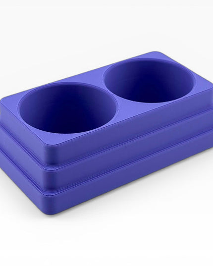 Jeff Did It! 125ml Bottle Holder - Holds 2 Bottles Compatible with Humbrol 125ml Bottles w Anti-Slip Rubber Feet - 3D Printed - Made in USA