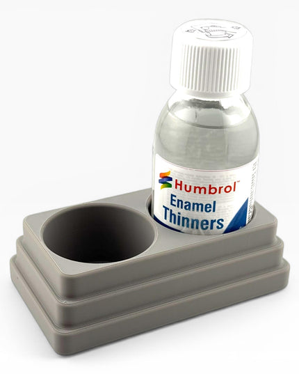 Jeff Did It! 125ml Bottle Holder - Holds 2 Bottles Compatible with Humbrol 125ml Bottles w Anti-Slip Rubber Feet - 3D Printed - Made in USA