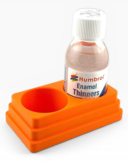 Jeff Did It! 125ml Bottle Holder - Holds 2 Bottles Compatible with Humbrol 125ml Bottles w Anti-Slip Rubber Feet - 3D Printed - Made in USA