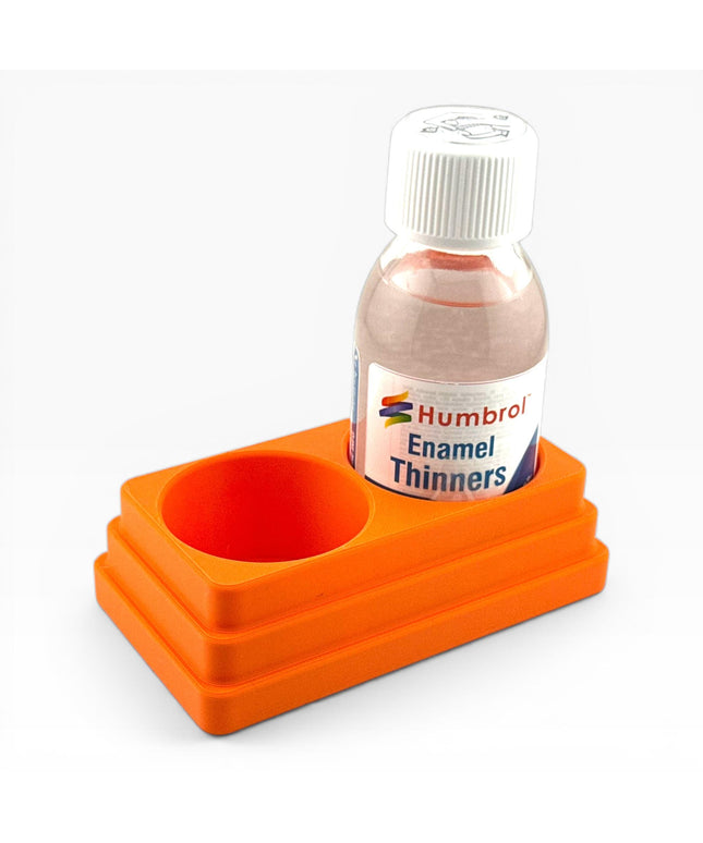 Jeff Did It! 125ml Bottle Holder - Holds 2 Bottles Compatible with Humbrol 125ml Bottles w Anti-Slip Rubber Feet - 3D Printed - Made in USA