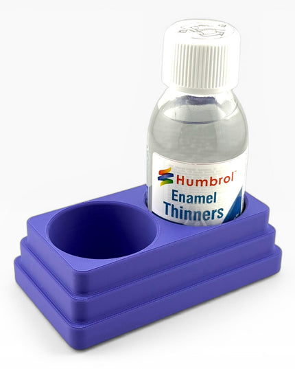 Jeff Did It! 125ml Bottle Holder - Holds 2 Bottles Compatible with Humbrol 125ml Bottles w Anti-Slip Rubber Feet - 3D Printed - Made in USA