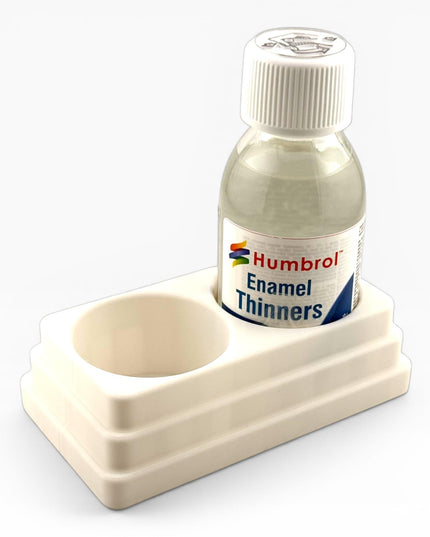 Jeff Did It! 125ml Bottle Holder - Holds 2 Bottles Compatible with Humbrol 125ml Bottles w Anti-Slip Rubber Feet - 3D Printed - Made in USA