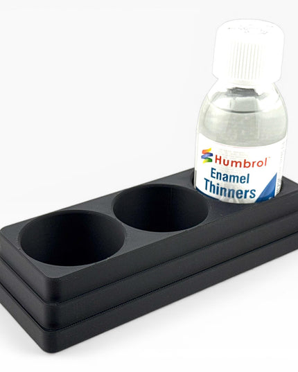 Jeff Did It! 125ml Bottle Holder - Holds 3 Bottles Compatible with Humbrol 125ml Bottles w Anti-Slip Rubber Feet - 3D Printed - Made in USA