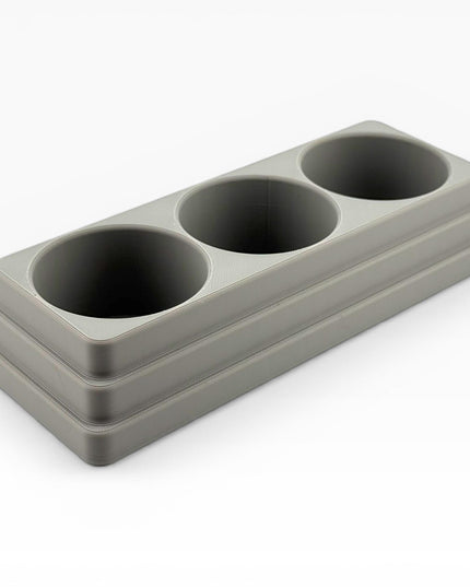 Jeff Did It! 125ml Bottle Holder - Holds 3 Bottles Compatible with Humbrol 125ml Bottles w Anti-Slip Rubber Feet - 3D Printed - Made in USA