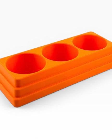 Jeff Did It! 125ml Bottle Holder - Holds 3 Bottles Compatible with Humbrol 125ml Bottles w Anti-Slip Rubber Feet - 3D Printed - Made in USA