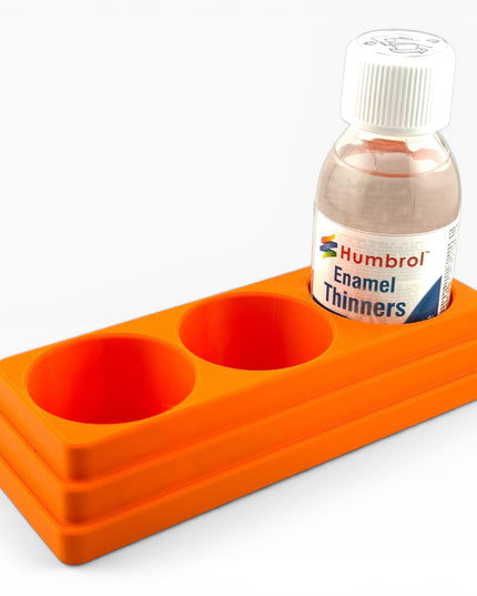 Jeff Did It! 125ml Bottle Holder - Holds 3 Bottles Compatible with Humbrol 125ml Bottles w Anti-Slip Rubber Feet - 3D Printed - Made in USA
