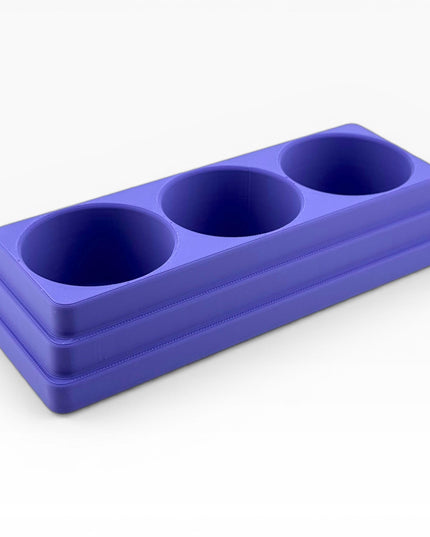 Jeff Did It! 125ml Bottle Holder - Holds 3 Bottles Compatible with Humbrol 125ml Bottles w Anti-Slip Rubber Feet - 3D Printed - Made in USA