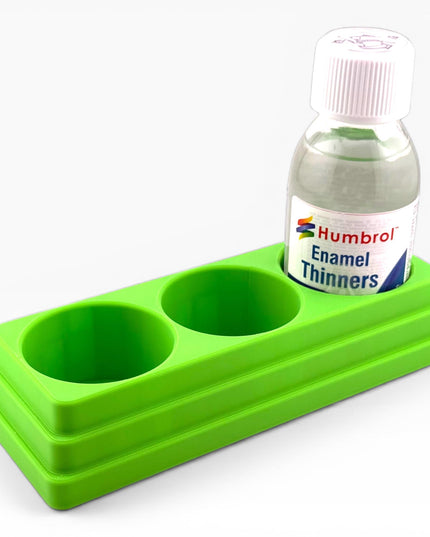 Jeff Did It! 125ml Bottle Holder - Holds 3 Bottles Compatible with Humbrol 125ml Bottles w Anti-Slip Rubber Feet - 3D Printed - Made in USA