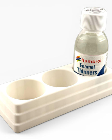 Jeff Did It! 125ml Bottle Holder - Holds 3 Bottles Compatible with Humbrol 125ml Bottles w Anti-Slip Rubber Feet - 3D Printed - Made in USA