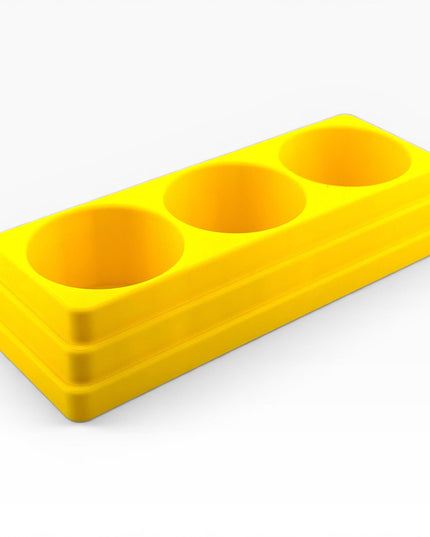 Jeff Did It! 125ml Bottle Holder - Holds 3 Bottles Compatible with Humbrol 125ml Bottles w Anti-Slip Rubber Feet - 3D Printed - Made in USA
