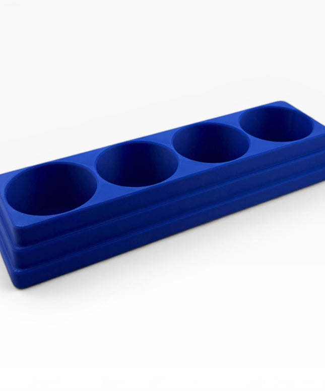 Jeff Did It! 125ml Bottle Holder Long - Holds 4 Bottles Compatible with Humbrol 125ml Bottles w Anti-Slip Rubber Feet - 3D Printed