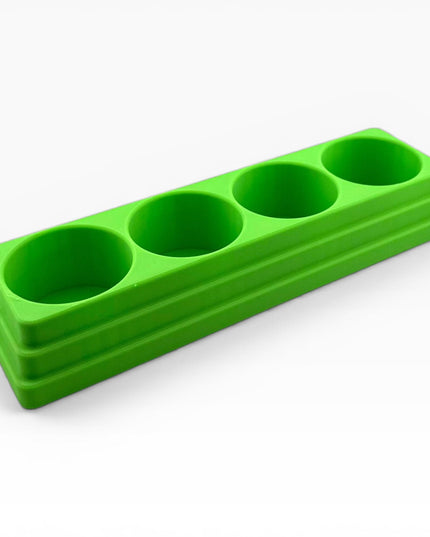 Jeff Did It! 125ml Bottle Holder Long - Holds 4 Bottles Compatible with Humbrol 125ml Bottles w Anti-Slip Rubber Feet - 3D Printed