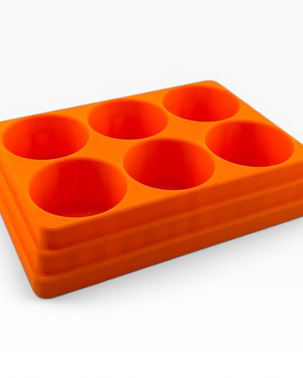 Jeff Did It! 125ml Bottle Holder - Holds 6 Bottles Compatible with Humbrol 125ml Bottles w Anti-Slip Rubber Feet - 3D Printed - Made in USA