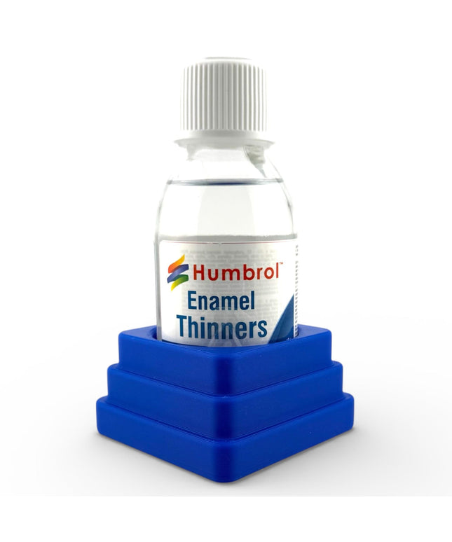 Jeff Did It! 125ml Bottle Holder - Holds 1 Bottle Compatible with Humbrol 125ml Bottles w Anti-Slip Rubber Feet - 3D Printed - Made in USA