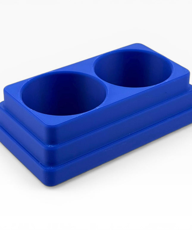 Jeff Did It! 125ml Bottle Holder - Holds 2 Bottles Compatible with Humbrol 125ml Bottles w Anti-Slip Rubber Feet - 3D Printed - Made in USA