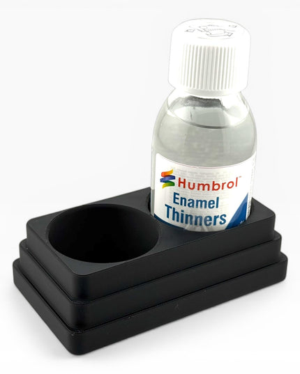 Jeff Did It! 125ml Bottle Holder - Holds 2 Bottles Compatible with Humbrol 125ml Bottles w Anti-Slip Rubber Feet - 3D Printed - Made in USA