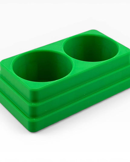Jeff Did It! 125ml Bottle Holder - Holds 2 Bottles Compatible with Humbrol 125ml Bottles w Anti-Slip Rubber Feet - 3D Printed - Made in USA