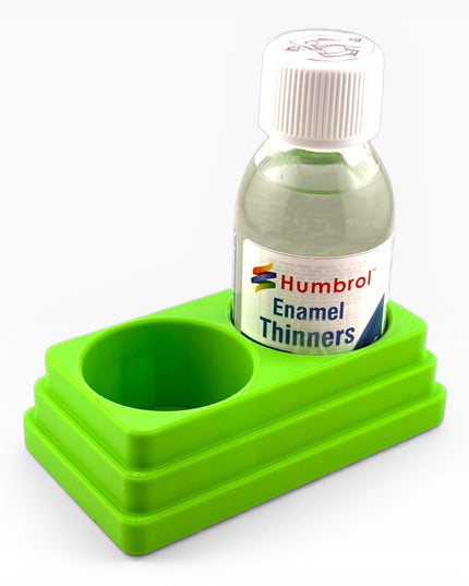 Jeff Did It! 125ml Bottle Holder - Holds 2 Bottles Compatible with Humbrol 125ml Bottles w Anti-Slip Rubber Feet - 3D Printed - Made in USA