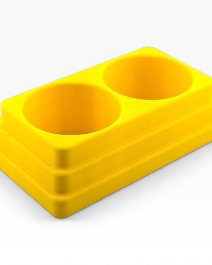 Jeff Did It! 125ml Bottle Holder - Holds 2 Bottles Compatible with Humbrol 125ml Bottles w Anti-Slip Rubber Feet - 3D Printed - Made in USA