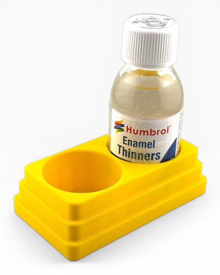 Jeff Did It! 125ml Bottle Holder - Holds 2 Bottles Compatible with Humbrol 125ml Bottles w Anti-Slip Rubber Feet - 3D Printed - Made in USA